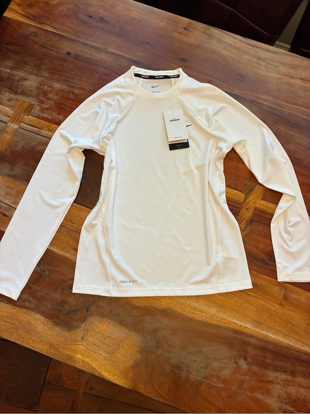 Nike White Women’s Long-Sleeve Dri-FIT Performance Tee